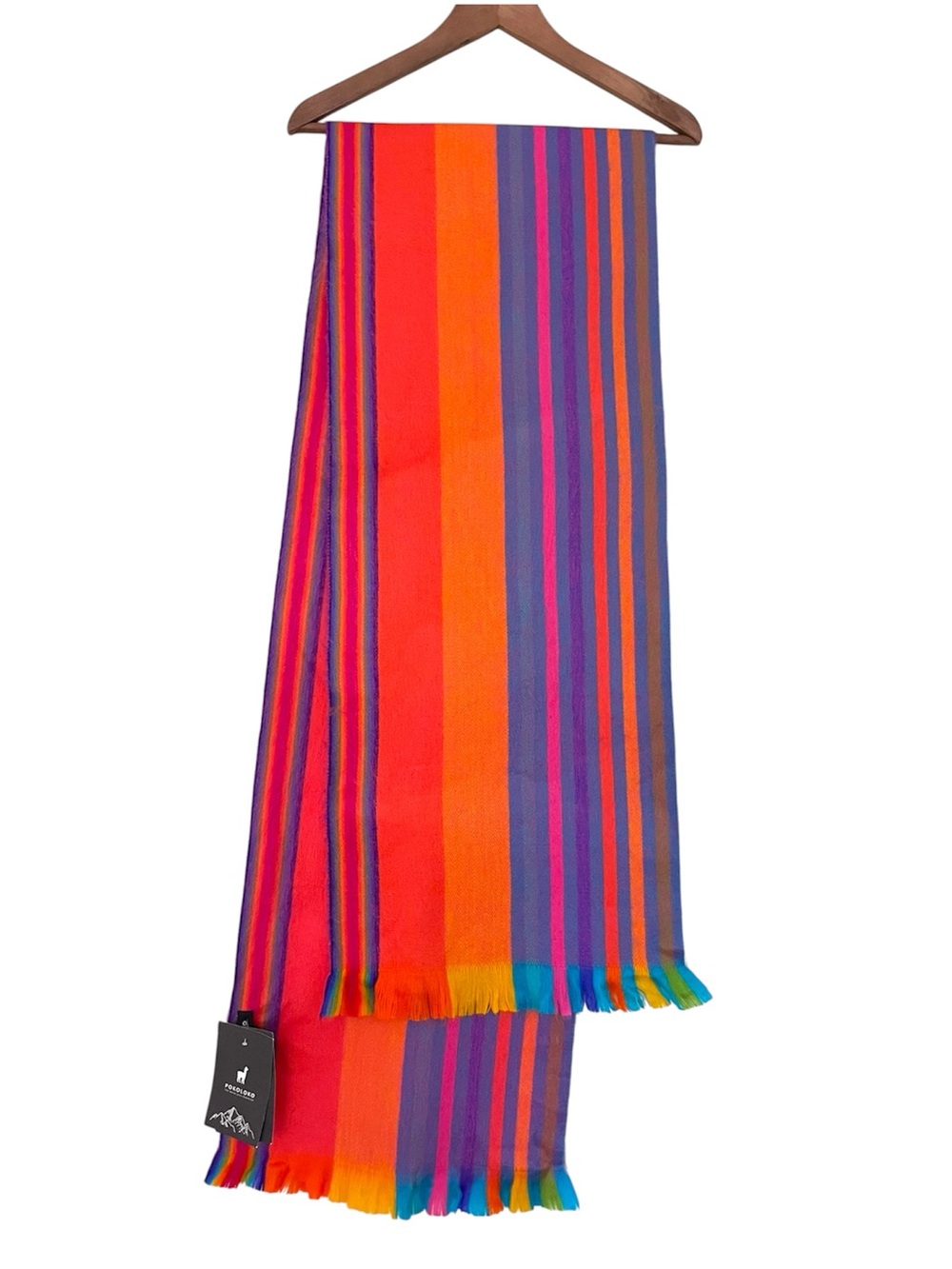 Alpaca Seamless Multi Stripe Scarf